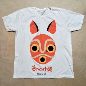 Studio Ghibli Princess Mononoke Mask T-Shirt XL Bioworld Anime Tee Miyazaki